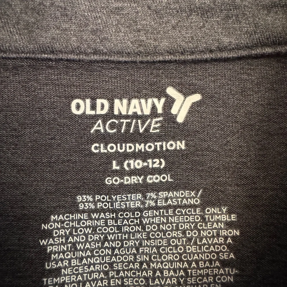 Old Navy Active Boys Charcoal Polo Shirt